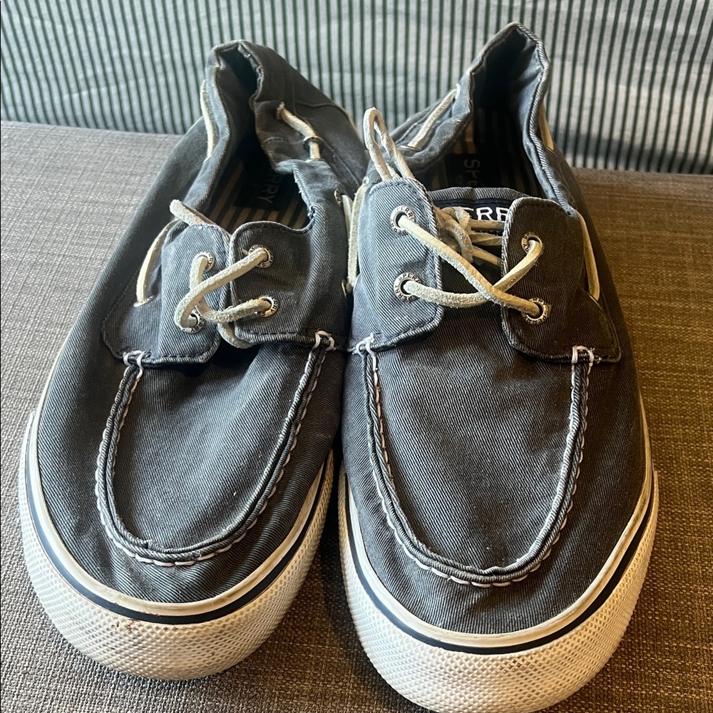 Sperry Men's Gray Canvas Boat Shoes